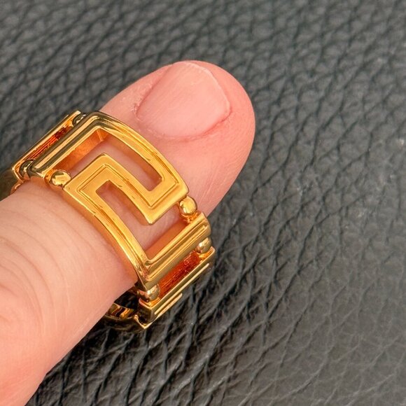 Versace Gold Men's Ring - Picture 9 of 11